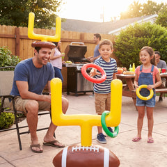 Inflatable Football Ring Toss Game Set - 4 Pack
