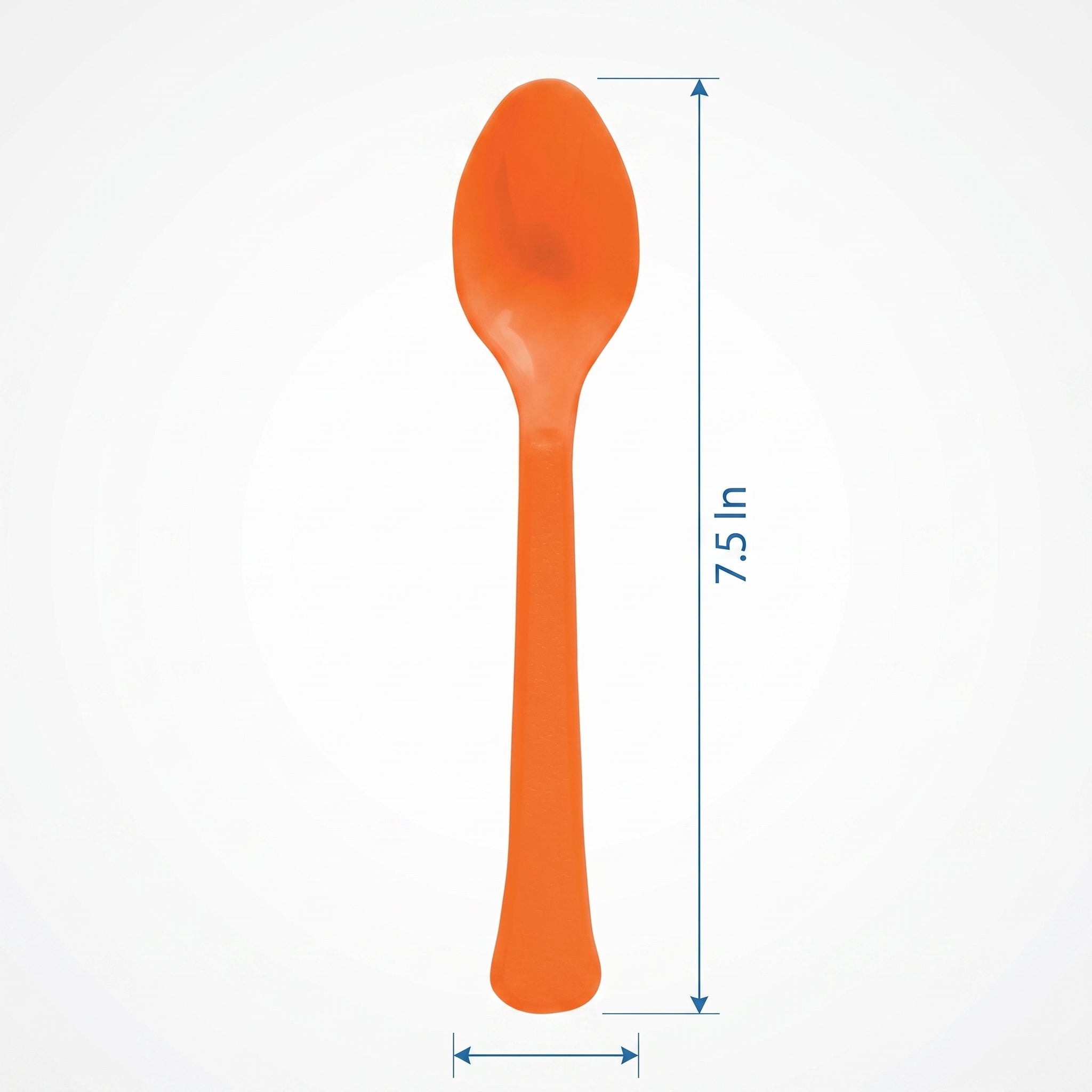Vibrant Orange Plastic Spoon - 7.5 in.