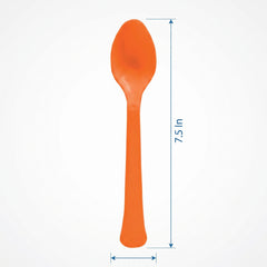 Vibrant Orange Plastic Spoon - 7.5 in.