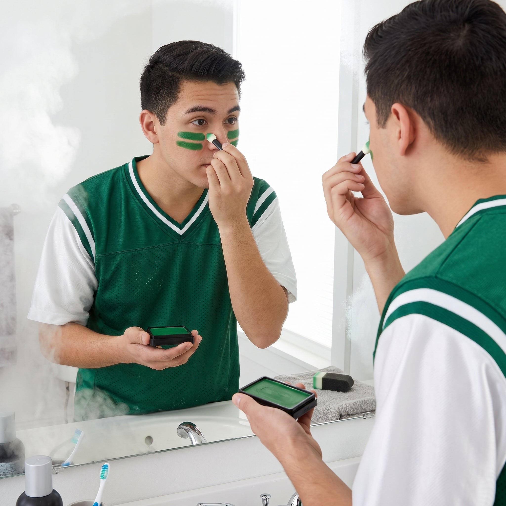 Green Face Paint Makeup with Applicator - 0.21 Oz.