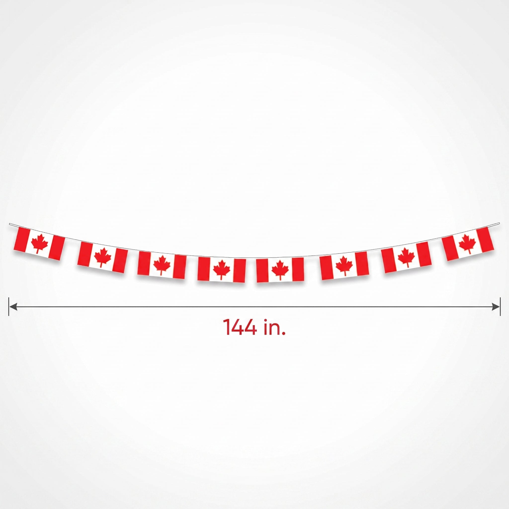 Canada Day 12FT Banner with 8 Canadian Flags