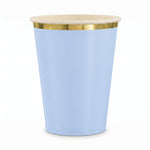 Elegant Blue & Gold 12oz Paper Cups