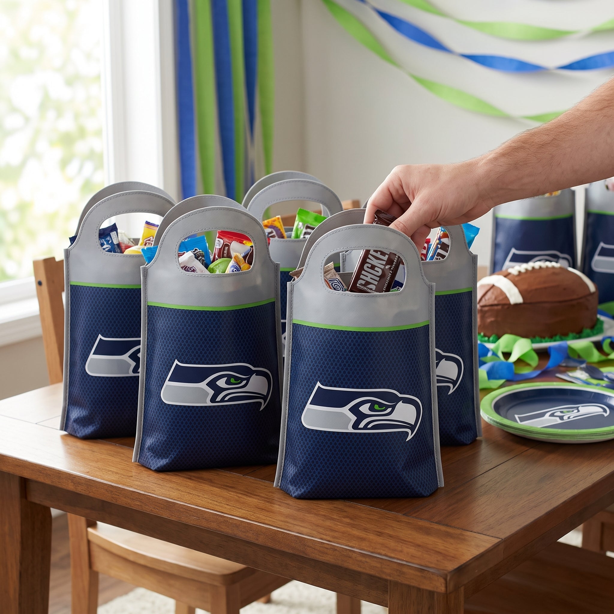 Seattle Seahawks Loot Bags - 8 Pack