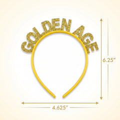 Over-the-Hill Golden Age Glitter Headband - Adult Birthday Accessory