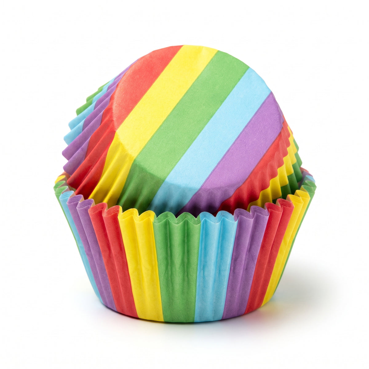 Rainbow Stripe Cupcake Baking Cups