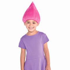 Vibrant Pink Trolls Wig - Perfect for Halloween Fun