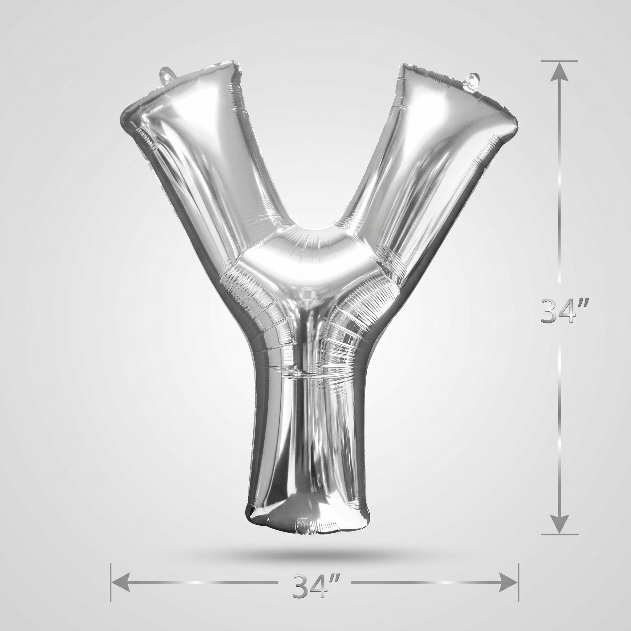 Silver Foil Letter 'Y' Balloon