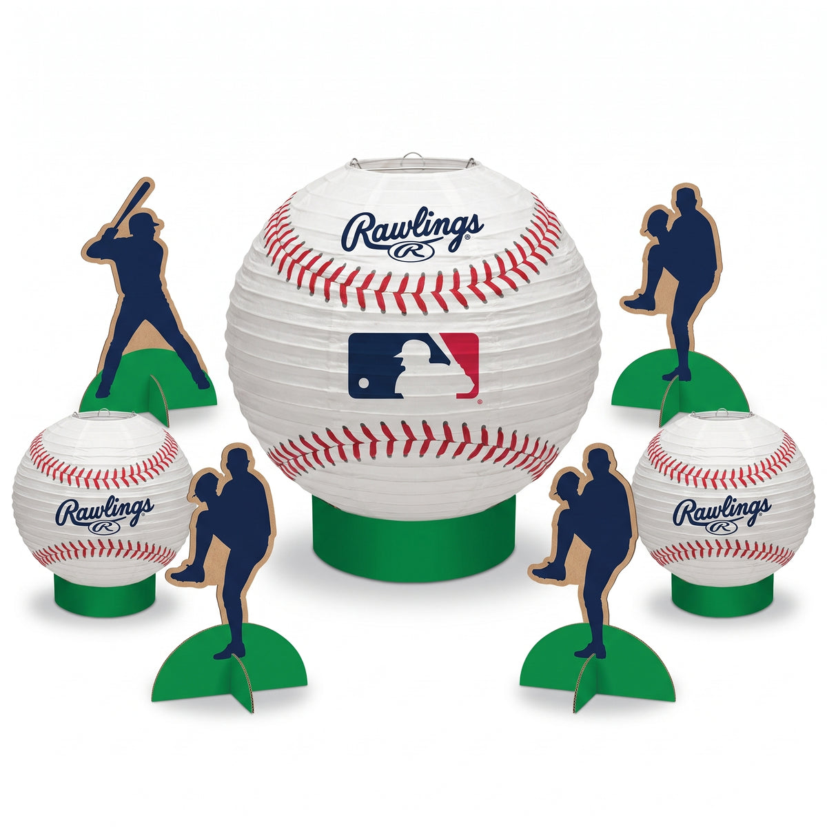 MLB Rawlings Baseball Centerpiece Kit - 7-Piece Table Decorations