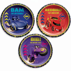 Warner Bros Batwheels 7" Round Paper Plates - Set of 3