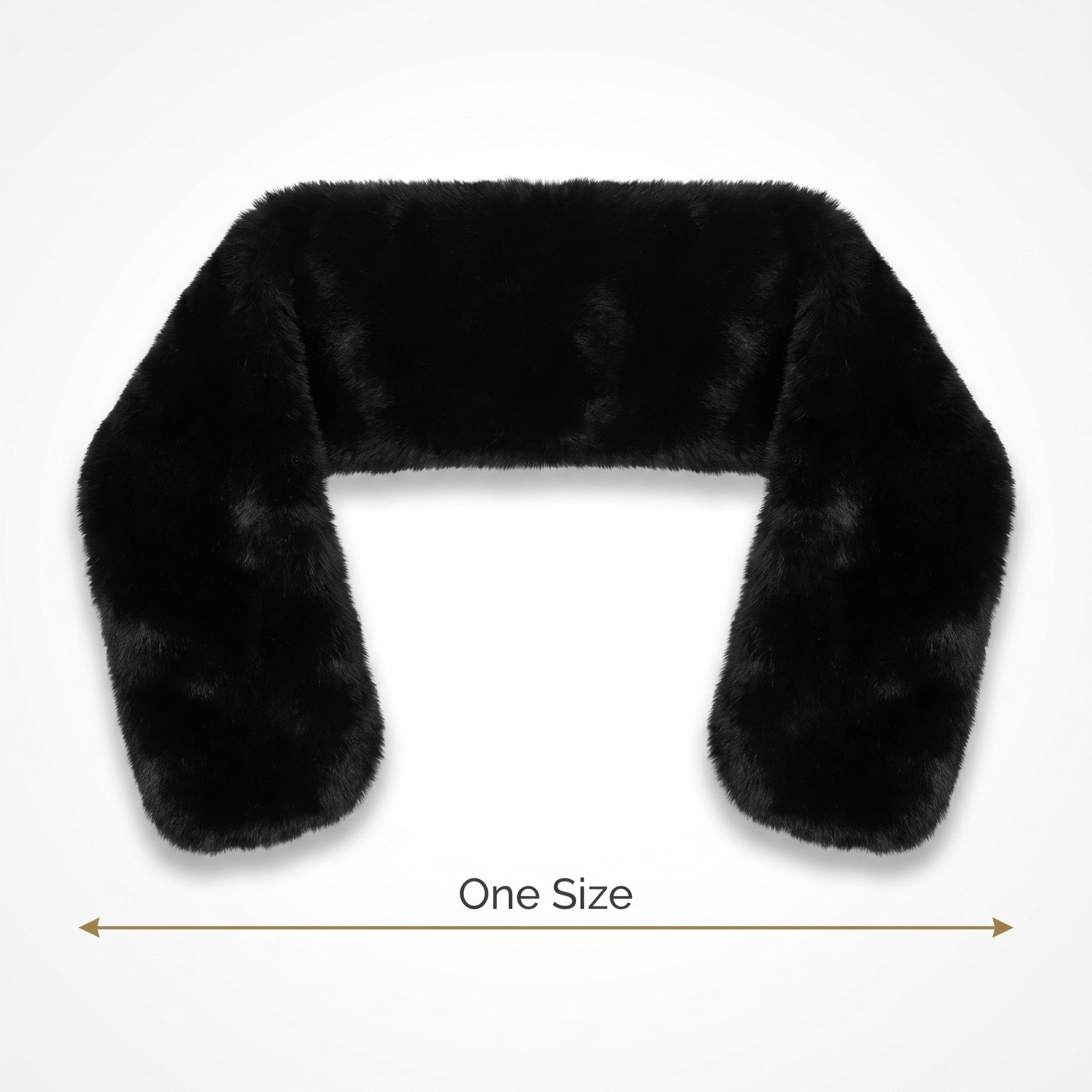 Elegant Black Faux Fur Stole Halloween Costume Accessory
