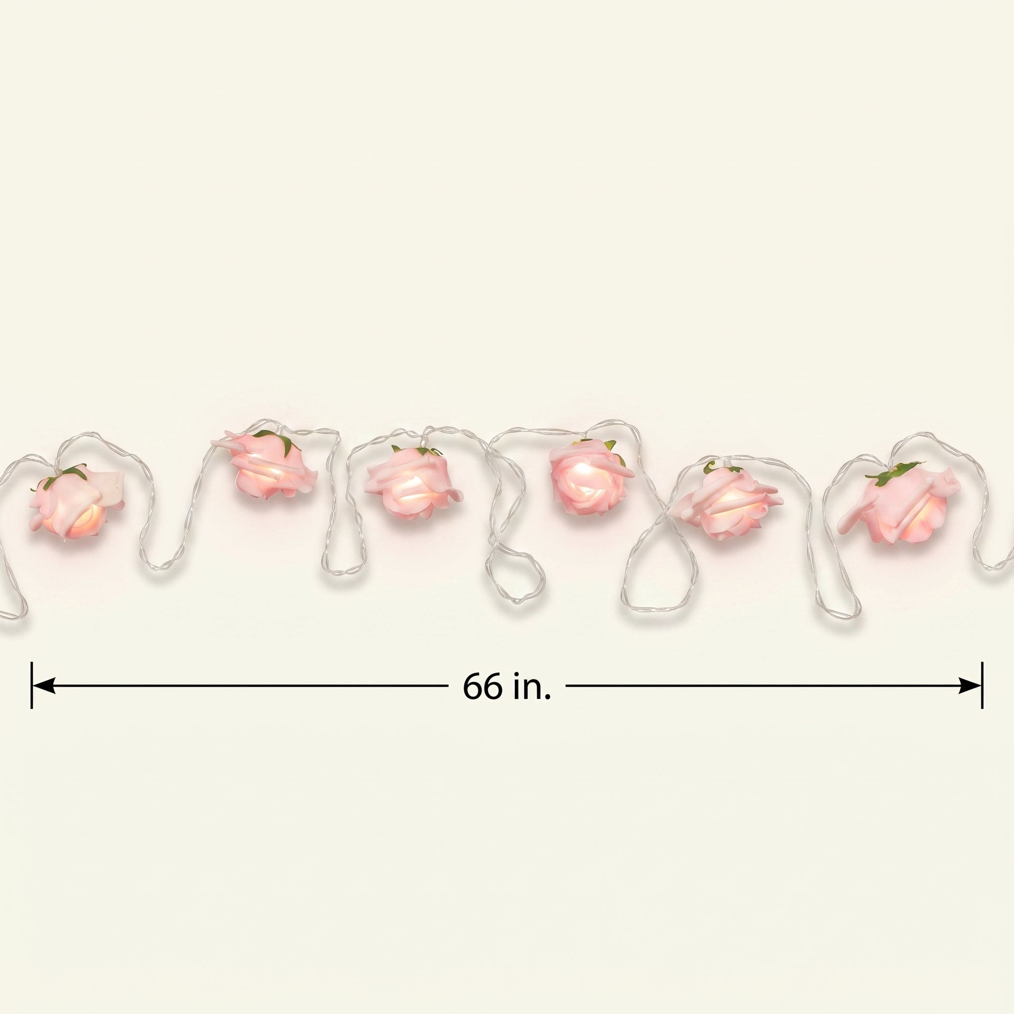 Mint to Be Pink Rose LED String Lights - 5.5 ft, 10 Lights for Romantic Decor