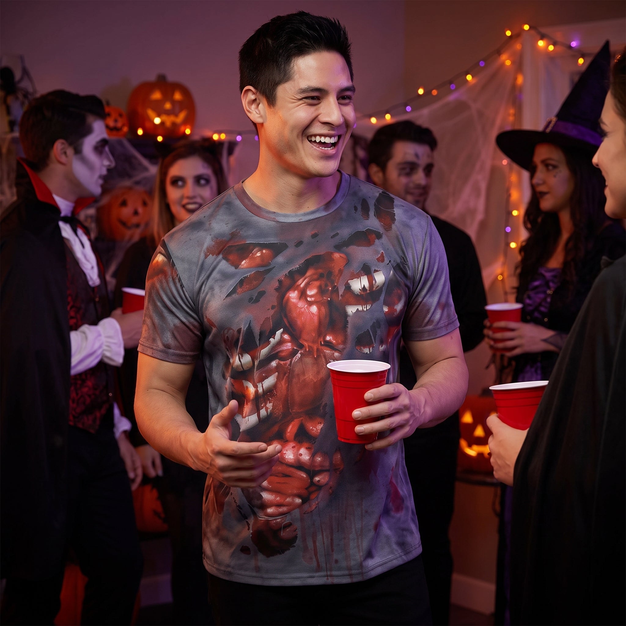 Men's Halloween Guts Anatomy T-Shirt - Adult S/M