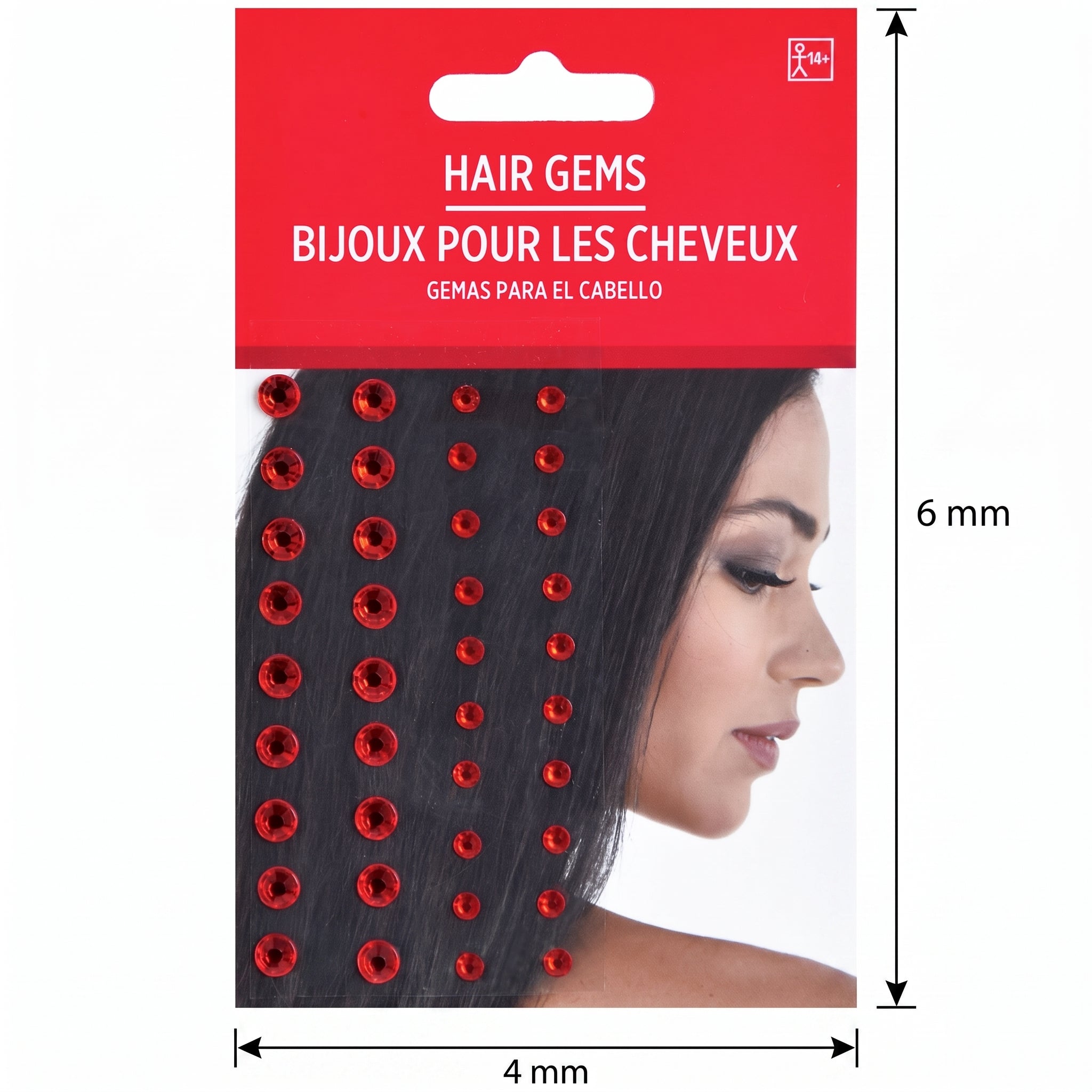 Red Hair Gems Set - 50 Piece Set