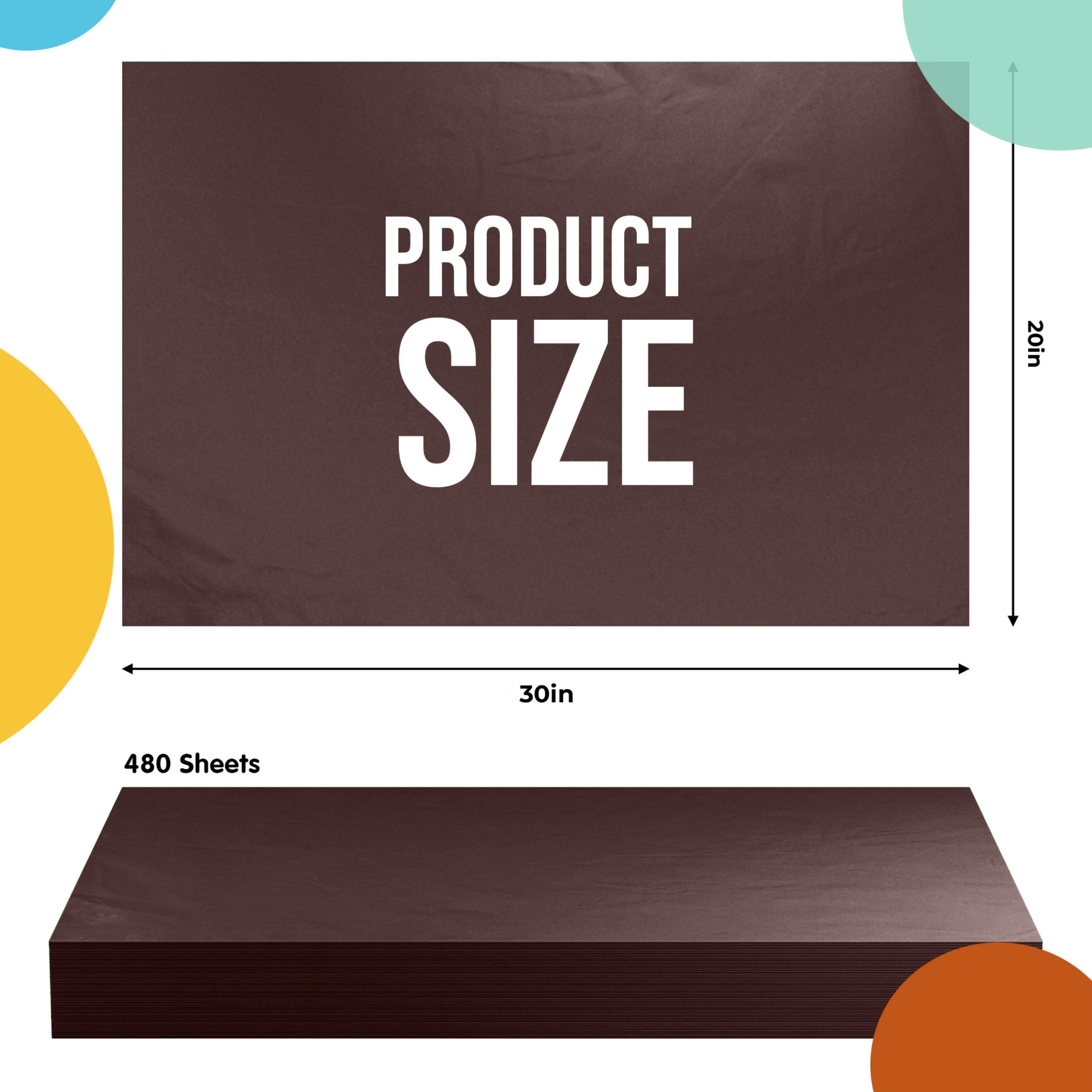 Brown Tissue Paper 20 In. x 30 In. | 480 Sheets