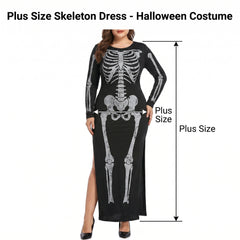 Plus Size Skeleton Dress - Halloween Costume - Adult Plus