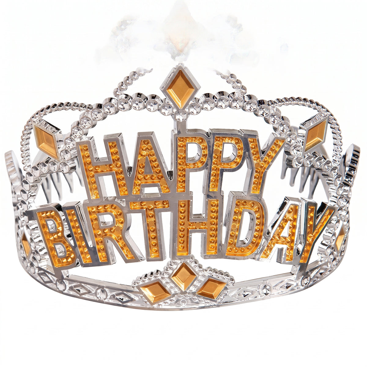 Glittering Gold Happy Birthday Tiara