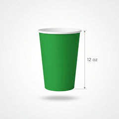 Festive Green 9oz Paper Cups