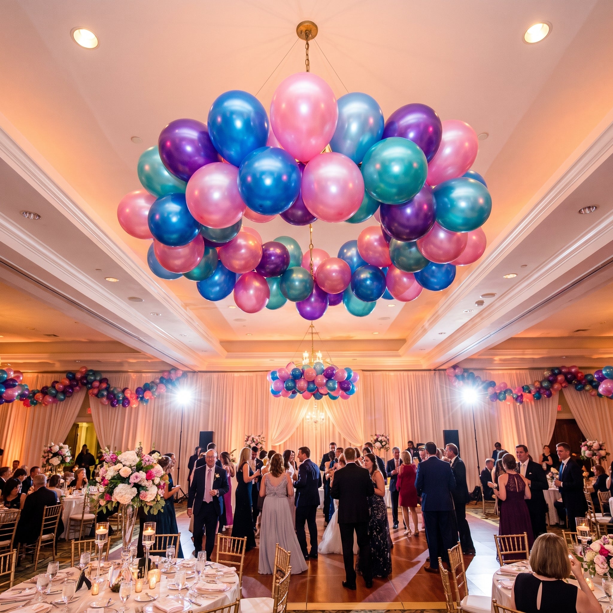 Pearlized Sphere Chandelier Latex Balloons