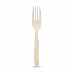 Vanilla Creme Heavyweight Plastic Forks - 7.5 in.