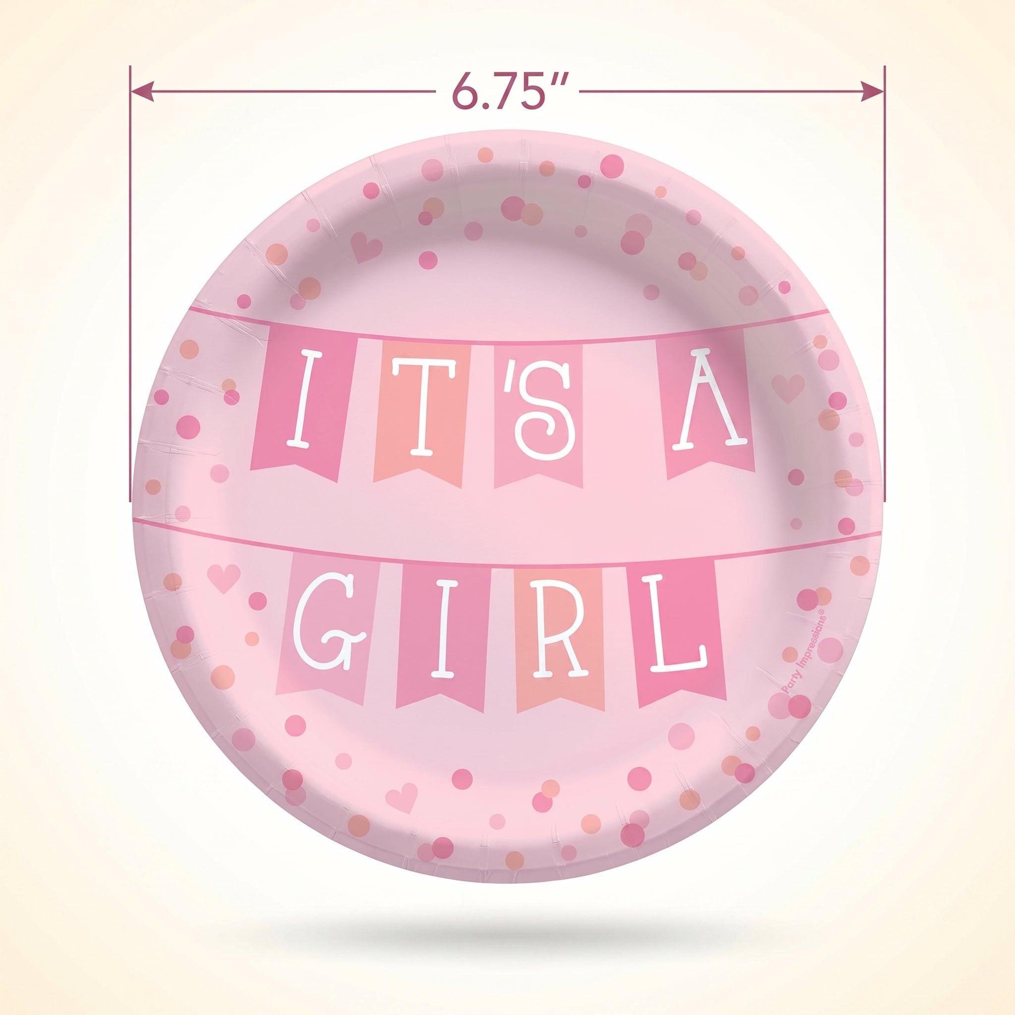 It's a Girl Baby Shower Paper Plates - 6.75"