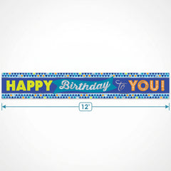 True Blue Happy Birthday Banner