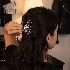 Spooky Skeleton Skull Claw Hair Clip - Halloween Accessory