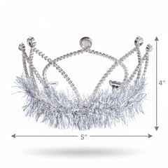 Silver Tinsel Trim Tiara