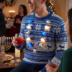 Hanukkah Light-Up Bulb Necklace