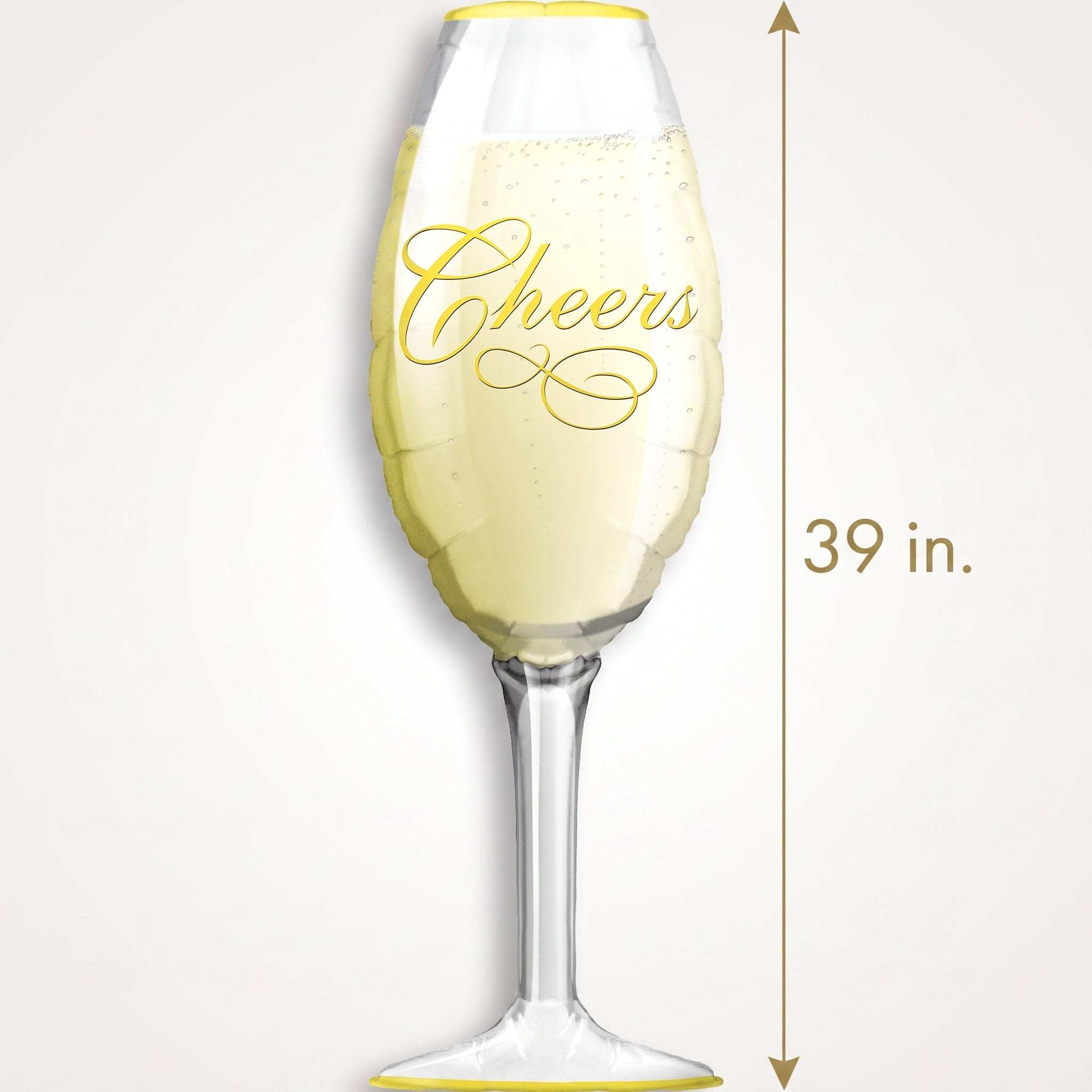 "Cheers" Champagne Glass Foil Balloon