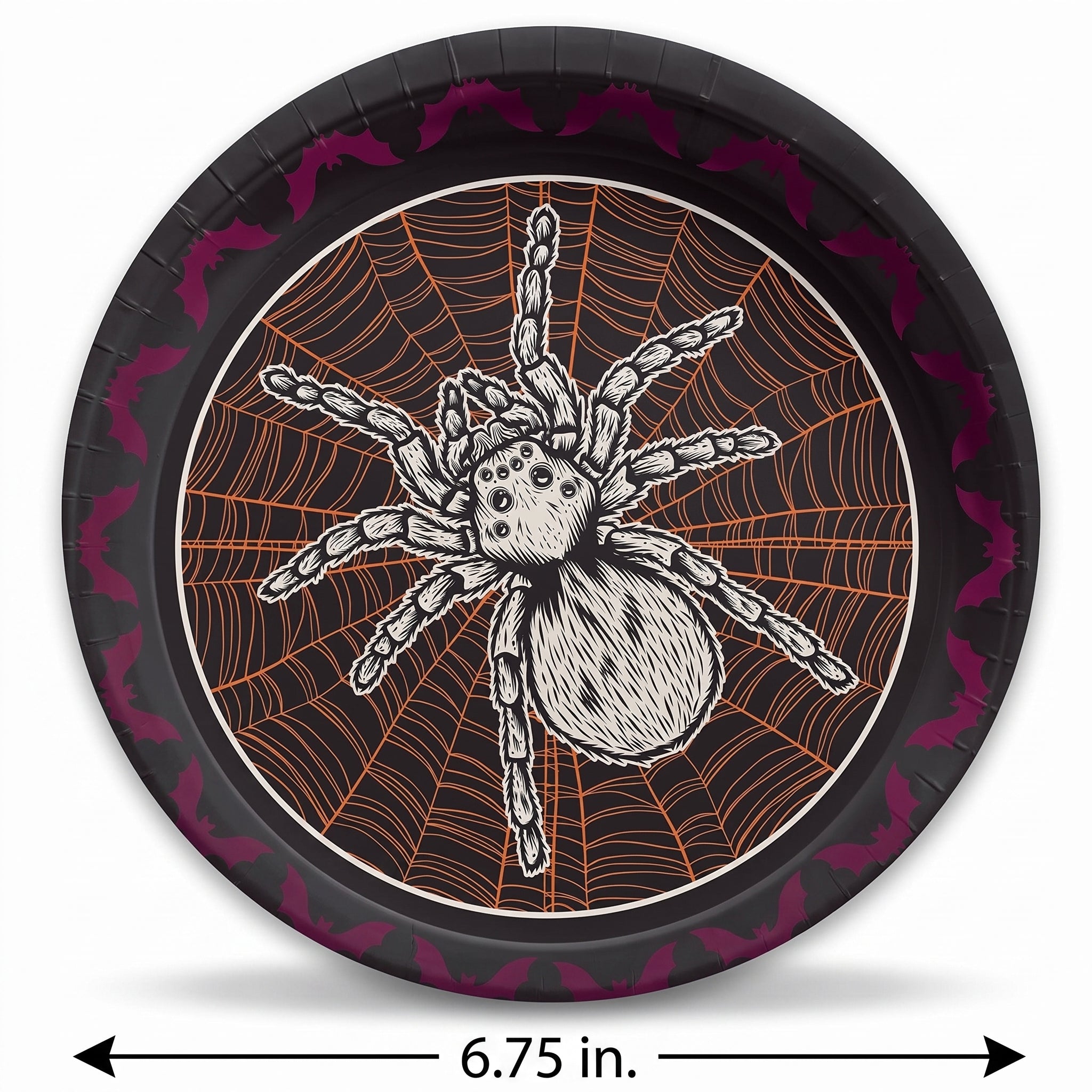 Spooky Halloween Haunted House 6.75" Round Paper Plates