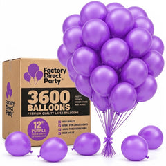 12 in. Purple Balloons | Case of 3600