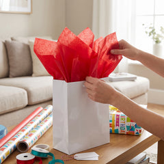 Vibrant Red Tissue Paper - 8 Count Pack