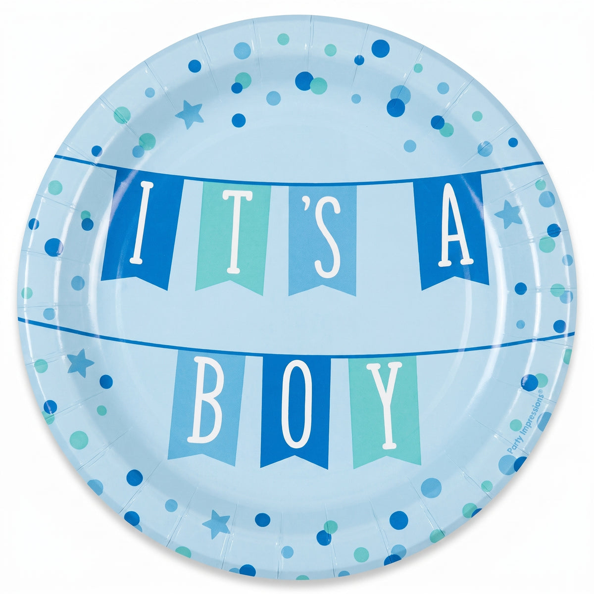 "It's a Boy" Baby Shower 8.5" Round Paper Plates
