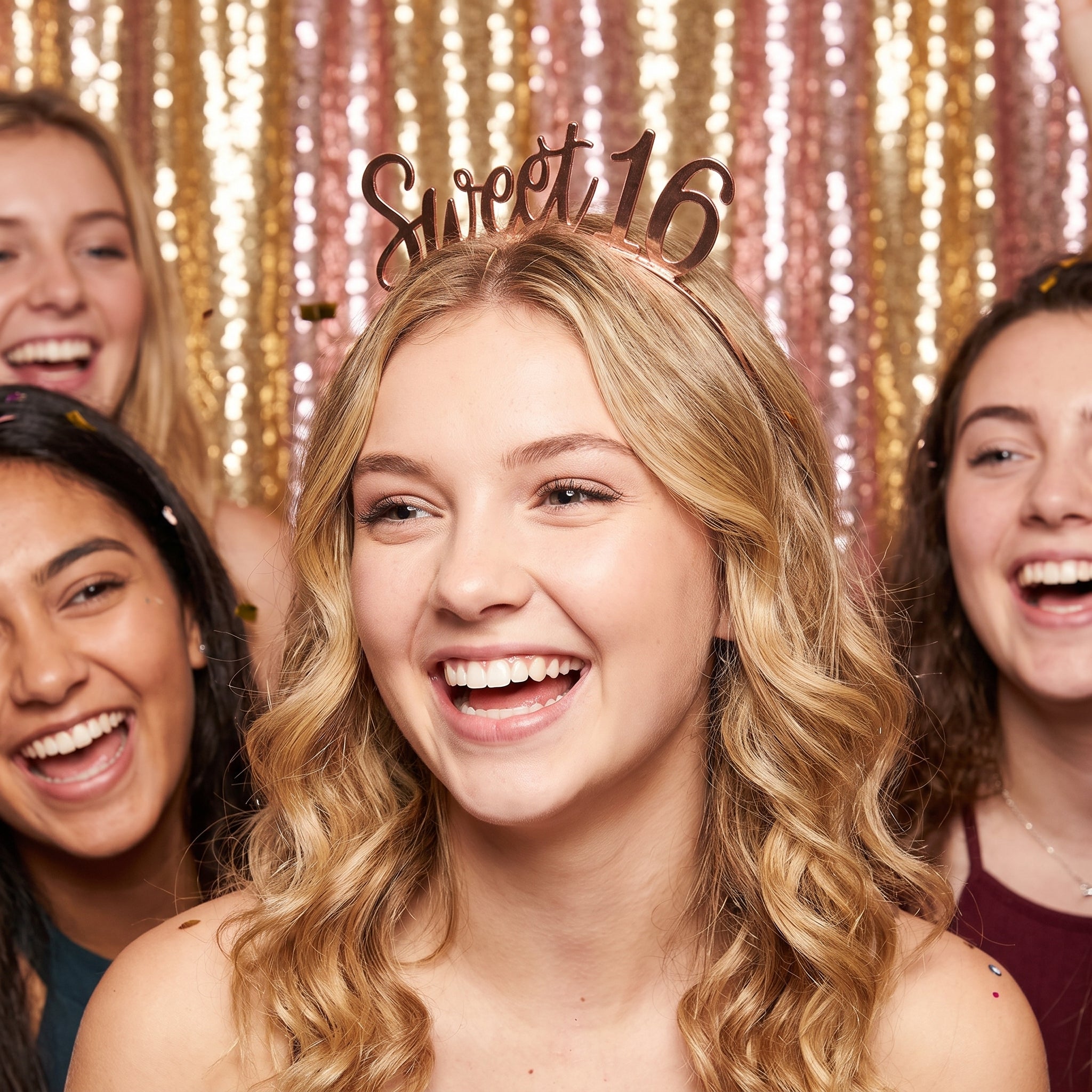 Rose Gold Sweet 16 Birthday Headband