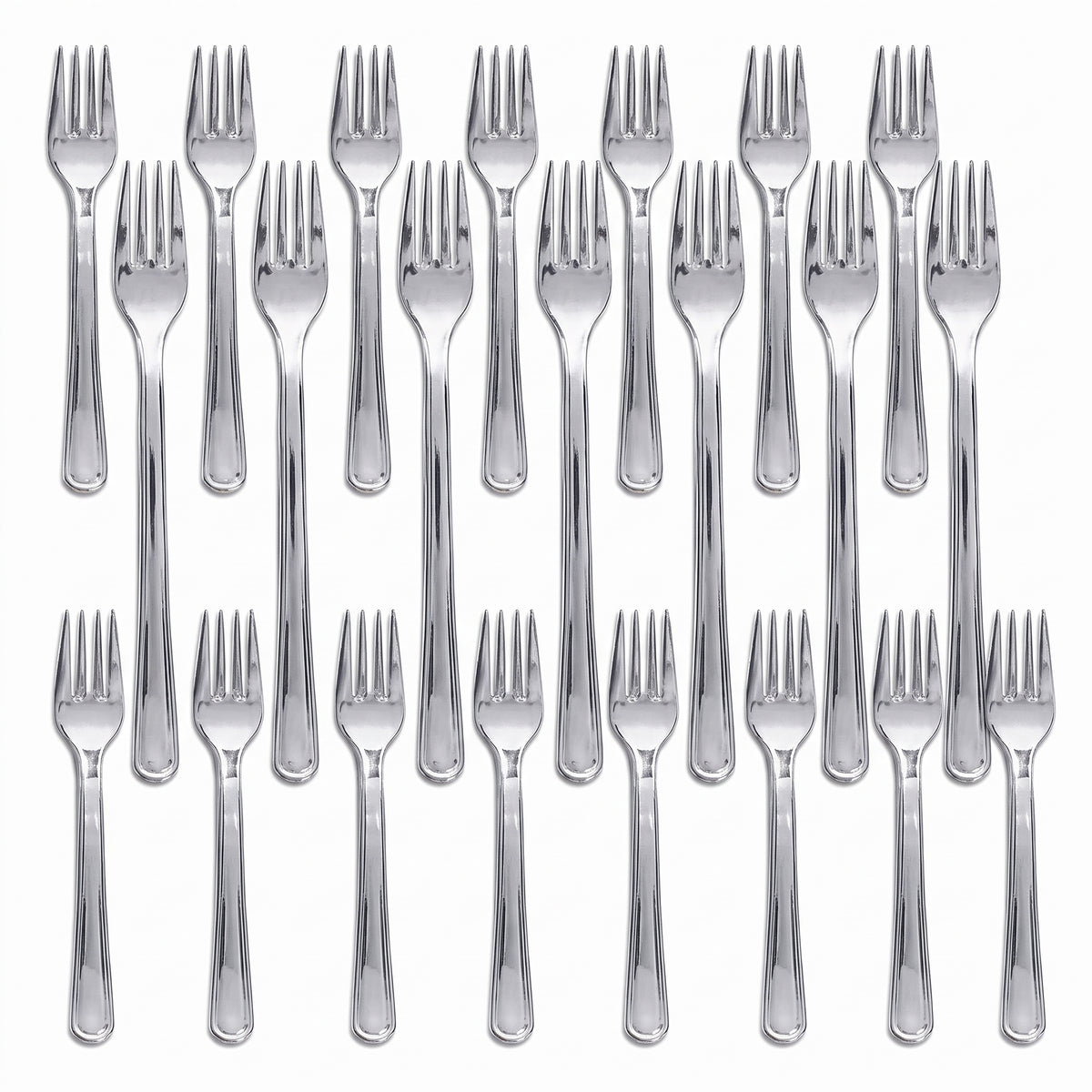 Elegant Silver Mini Appetizer Forks - 4 In. | 30 Count