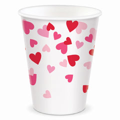 Valentine's Day "Cross My Heart" 9 oz Paper Cups - 8 Pack