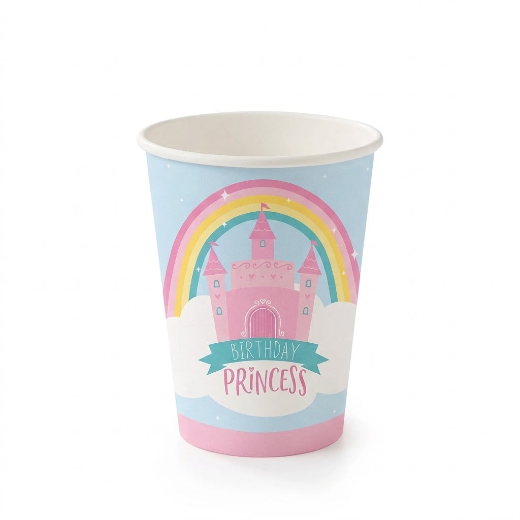 Princess Castle Birthday Paper Cups - 9oz