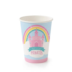 Princess Castle Birthday Paper Cups - 9oz