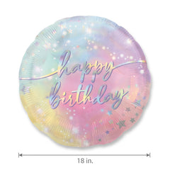 Luminous Happy Birthday Foil Balloon - 18in