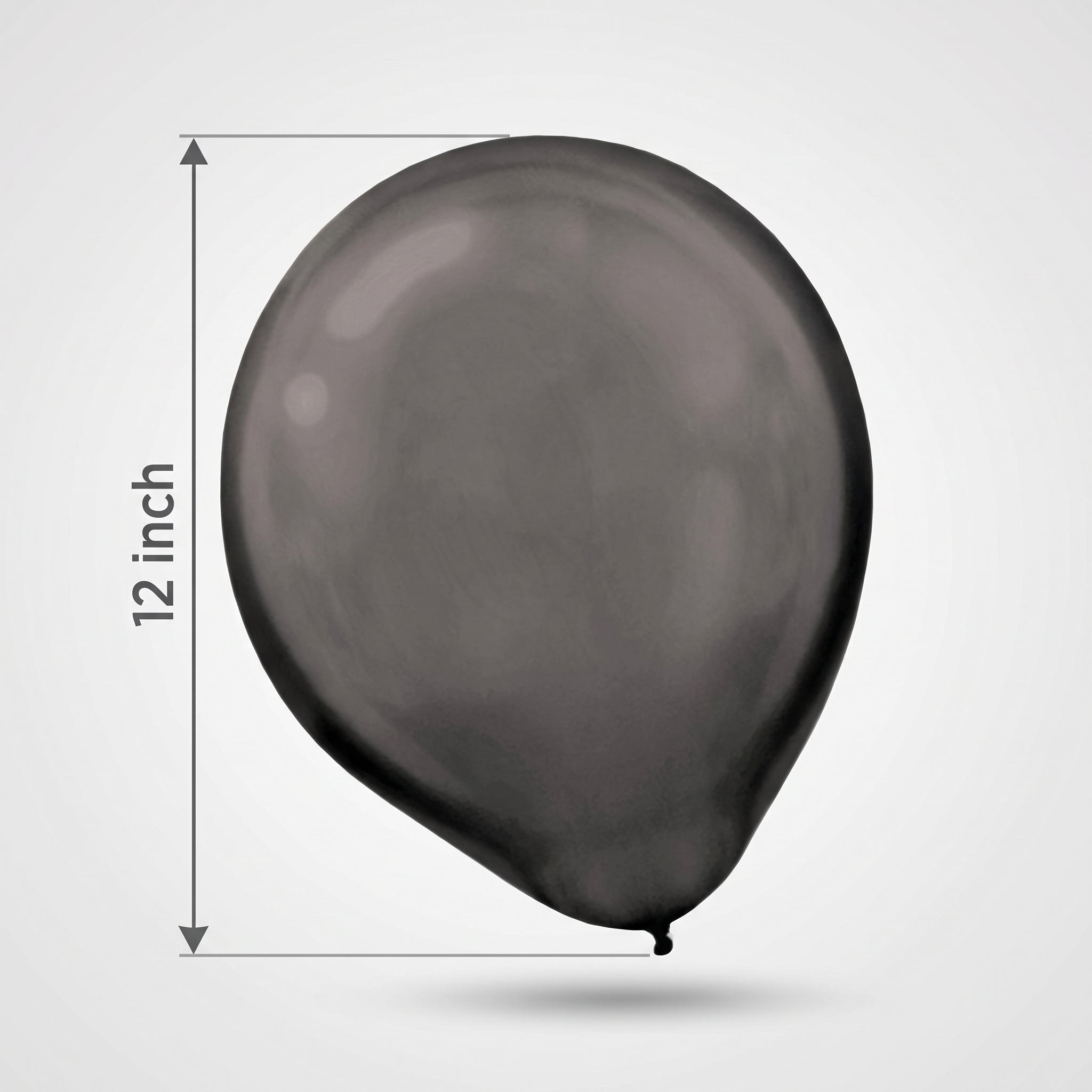 Pearl Black Latex Balloons - 12 In. | 15 Count