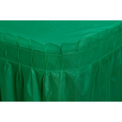 Emerald Green Plastic Table Skirt | 6 Pack