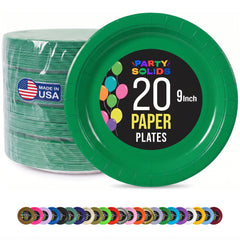 9 In. Emerald Green Paper Plates - 20 Ct.