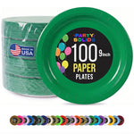 9 in. Emerald Green Paper Plates | 100 Count