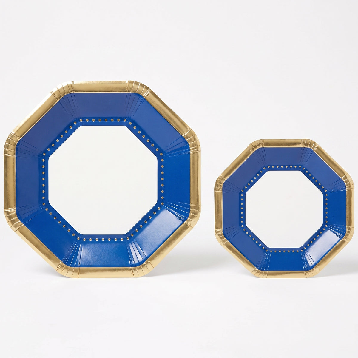 Premium Royal Blue Octagonal Paper Plates - 10.5" & 7.5