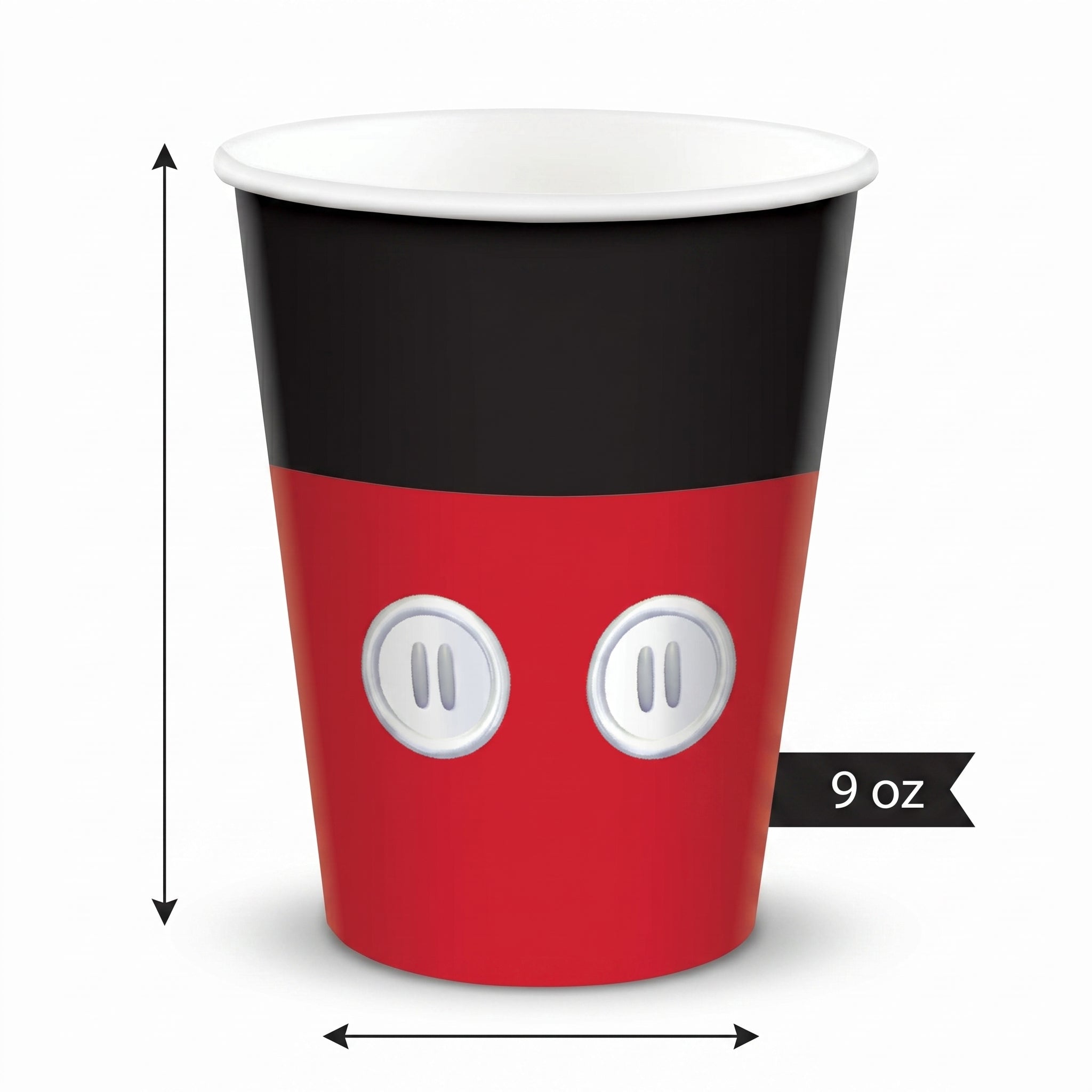 Mickey Mouse Forever Paper Cups - 9oz, 8ct