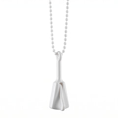White Clacker Necklace - Noisemaker