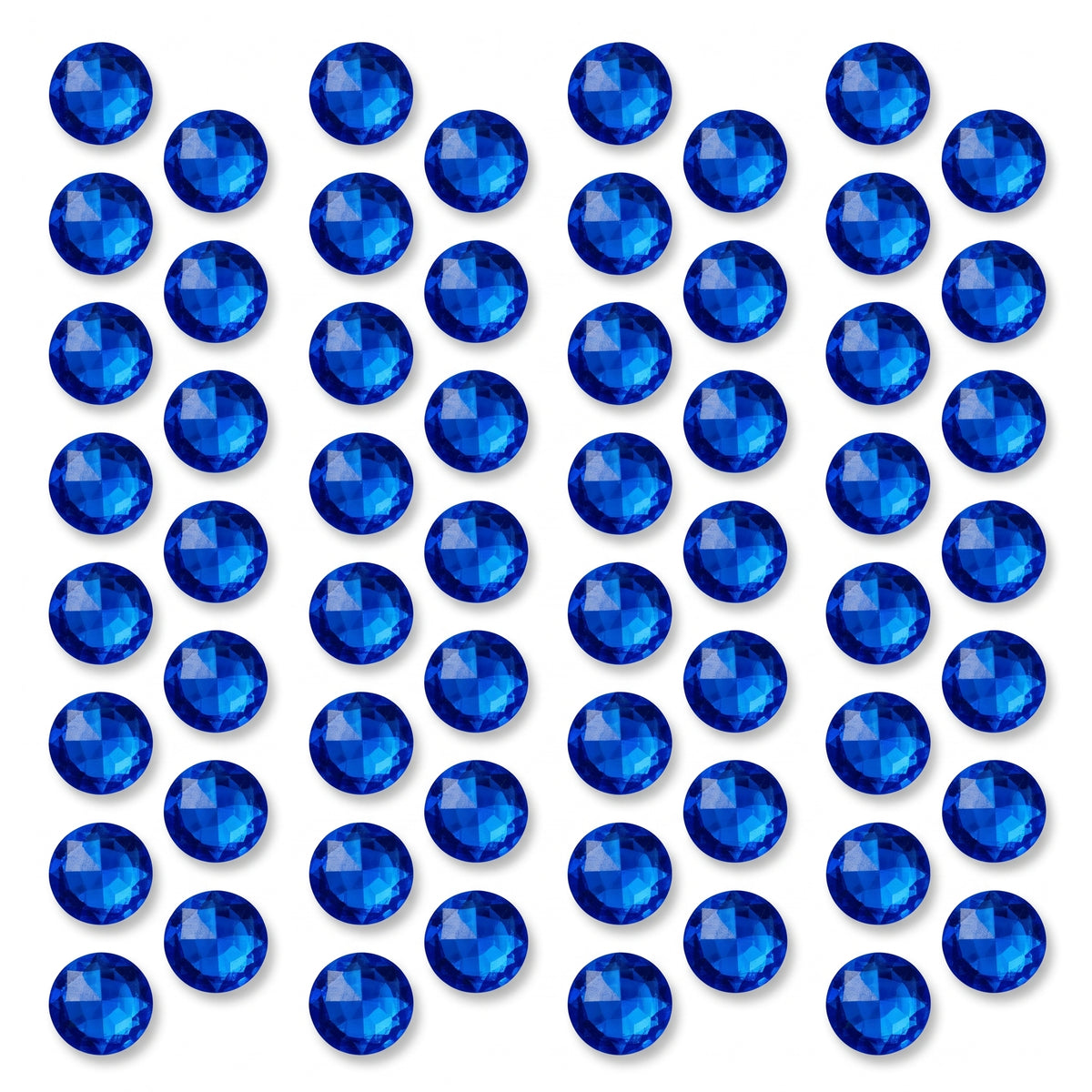Royal Blue Hair Gems Set - 50 Piece Set