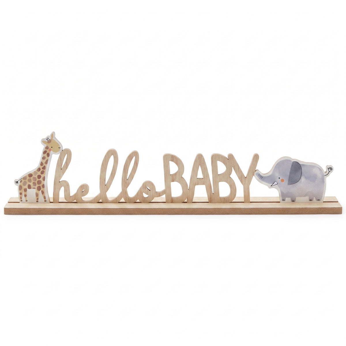Jungle Safari "Hello Baby" Standing Sign for Baby Shower
