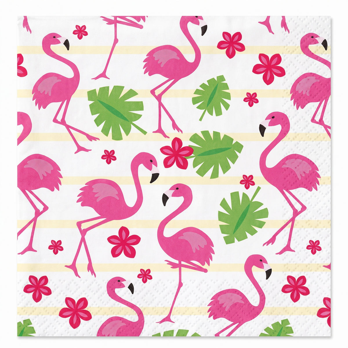 Tropical Flamingo Beverage Napkins - 5 In. X 5 In.