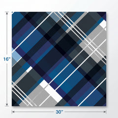Classic Blue Plaid Gift Wrap Roll